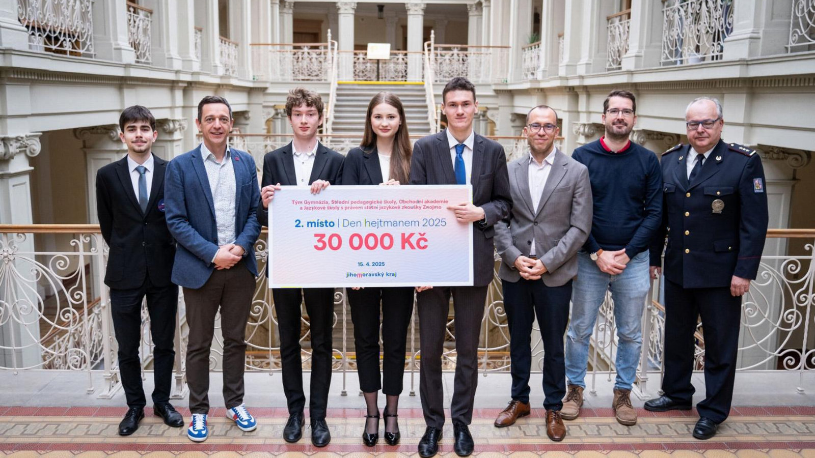Předání cen za soutěž Den hejtmanem a debata s předsedou vlády ČR