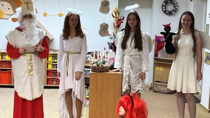 Návštěva Mikuláše, čerta a anděla v MŠ